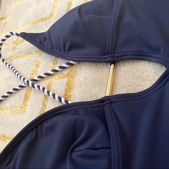 NWT navy deep V Ted Baker nautical rope swimsuit - Picture 6 of 8